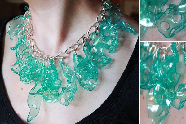 Recycled jewellery : Jewelleries,derived from discarded cups are effectively transformed into stylish designs and cool structures.