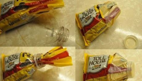 Empty #Plastic bottles can be useful! Seal up pesky food bags!