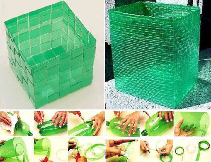 A simple way to Weave Plastic Baskets!