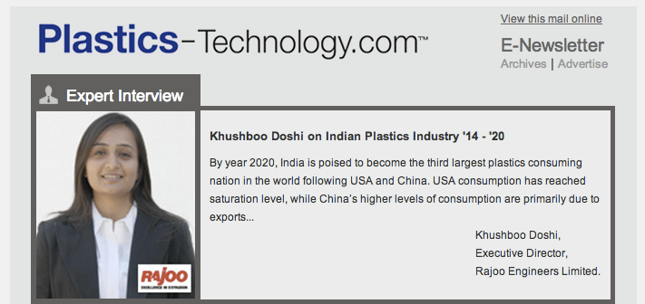 Khushboo Doshi on #Indian #Plastic industry!

http://www.plastics-technology.com/interviews/id/1