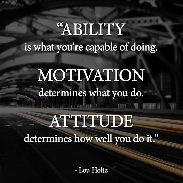 #Ability #Motivation #Attitude