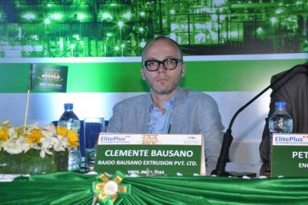 Mr. Clemente Bausano - Rajoo Bausano Extrusion Pvt. Ltd. at the 100 years celebrations @ 4th Vinyl India - 2014 on 8th - 9th May.