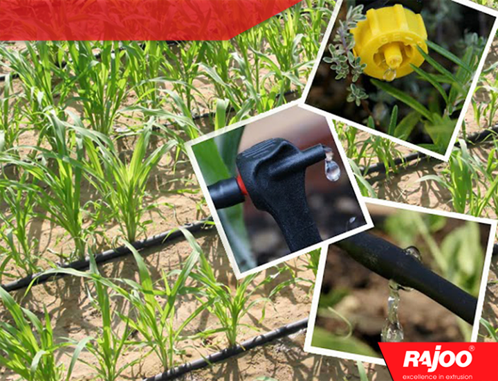 A drip irrigation system delivers water directly to the root zone of a plant, where it seeps slowly into the soil one drop at a time. Almost no water is lost through surface runoff or evaporation, and soil particles have plenty of opportunity to absorb and hold water for plants

#Multifoil #RajooEngineers