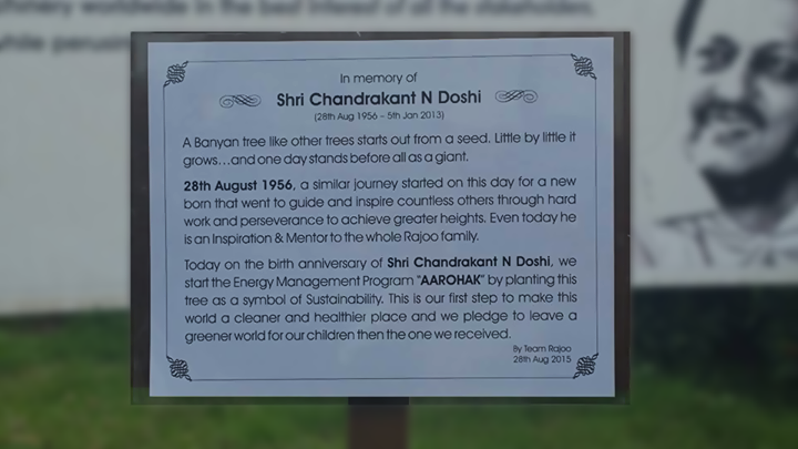 Remembering our mentor Shri. Chandrakant N Doshi on his birth anniversary by starting the Energy Management Program 