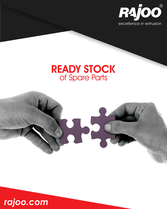 We maintain stock of all essential spares for the products. This helps us to meet our client’s requirement that comes with urgency as malfunctioning of any single spare part of a machine can put the entire process on hold.

#RajooEngineers #Rajkot