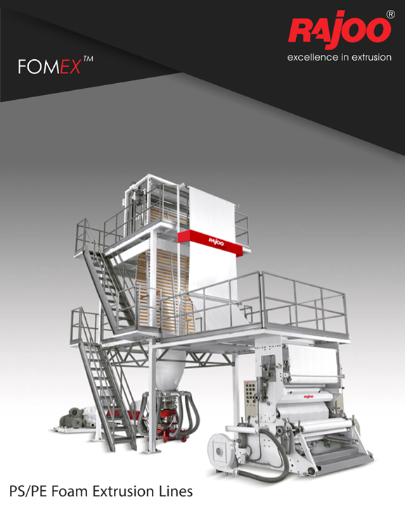 Rajoo Engineers Limited,India has done pioneering developments in polymer foam extrusion in India and have emerged as the only supplier of foam extrusion lines christened Fomex using both blown film (Fomex – B) and sheet extrusion (Fomex – S) process using either chemical or physical foaming.

#RajooEngineers #Rajkot #PlasticMachinery #Machines #PlasticIndustry