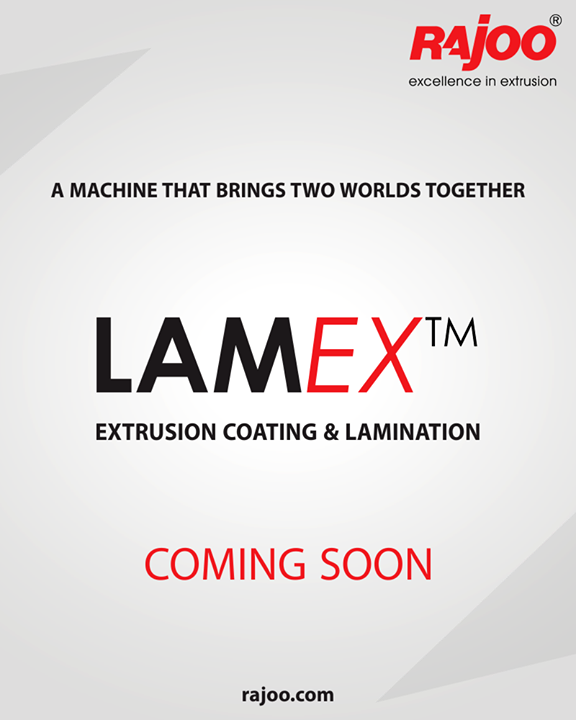 A machine that brings two worlds Coating and Lamination together #ComingSoon.

#RajooEngineers #Rajkot #PlasticMachinery #Machines #PlasticIndustry