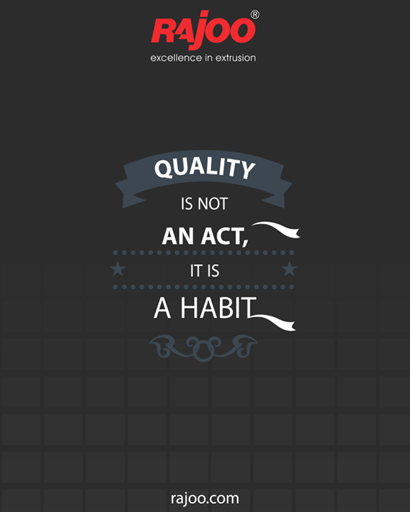 Try to do everything with quality and make it a habit.

#Quality #RajooEngineers #Rajkot #PlasticMachinery #Machines #PlasticIndustry