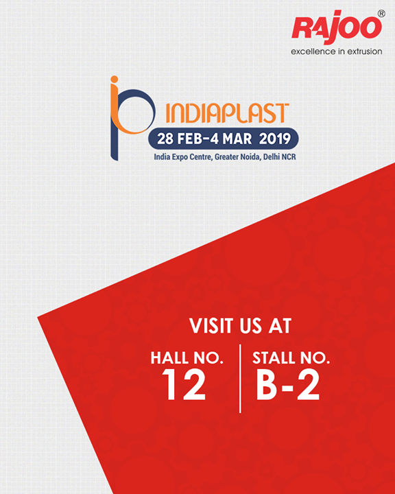 Visit us at #IndiaPlast!

#UpcomingEvent #RajooEngineers #Rajkot #PlasticMachinery #Machines #PlasticIndustry