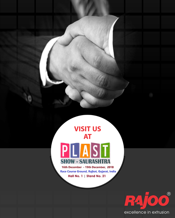 Visit us at #PlastShowSaurashtra

#Events #RajooEngineers #Rajkot #PlasticMachinery #Machines #PlasticIndustry