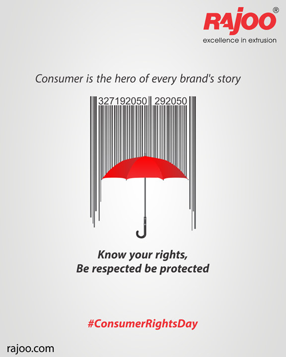 Know your rights, Be respected be protected

#ConsumerRightsDay #WorldConsumerRightsDay #ConsumerRightsDay2019 #RajooEngineers #Rajkot #PlasticMachinery #Machines #PlasticIndustry