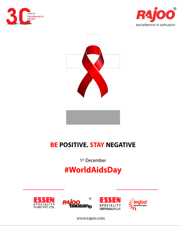 Be positive.Stay negative

#WorldAIDSDay #AIDSDay #AIDSDay2019 #WorldAIDSDay2019 #RajooEngineers #Rajkot #PlasticMachinery #Machines #PlasticIndustry