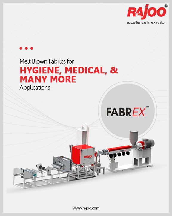 Our non woven fabric extrusion systems provide max output capacity of 35 Kg/hr with a fabric width of 600 nm, suitable for a wide variety of hygiene, medical purposes, and a lot more.
  
#RajooEngineers #Rajkot #PlasticMachinery #Machines #PlasticIndustry