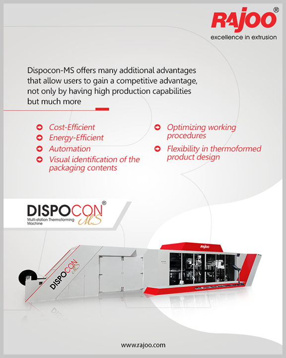 Dispocon-MS offers many additional advantages that allow users to gain a competitive advantage, not only by having high production capabilities but much more.

#RajooEngineers #Rajkot #PlasticMachinery #Machines #PlasticIndustry