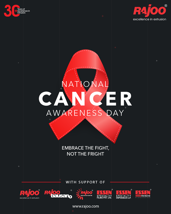 1 in 9 Indians will develop cancer during their lifetime.

Let Us Spread Awareness and Save Lives.

#NationalCancerAwarenessDay #NationalCancerAwarenessDay2020 #CancerAwareness #FightCancer #RajooEngineers #Rajkot #PlasticMachinery #Machines #PlasticIndustry