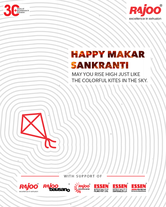 May you rise high just like the colorful kites in the sky. Wishing everyone a very happy Makar Sankranti!

#HappyMakarSankranti #Uttarayan #Uttarayan2021 #KiteFestival #KiteFlying #Kites #Patang #Celebration #Love 
#Happy #Cheers #RajooEngineers #Rajkot #PlasticMachinery #Machines #PlasticIndustry