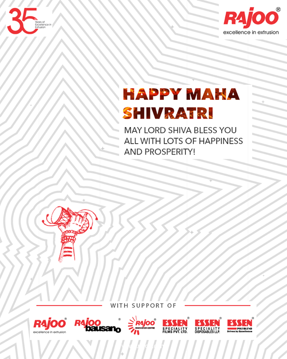 May Lord Shiva bless you all with lots of happiness and prosperity!

#MahaShivratri #HappyMahaShivratri #HappyShivratri #HappyShivratri2021 #Shivratri #Mahadev #IndianFestival #RajooEngineers #Rajkot #PlasticMachinery #Machines #PlasticIndustry