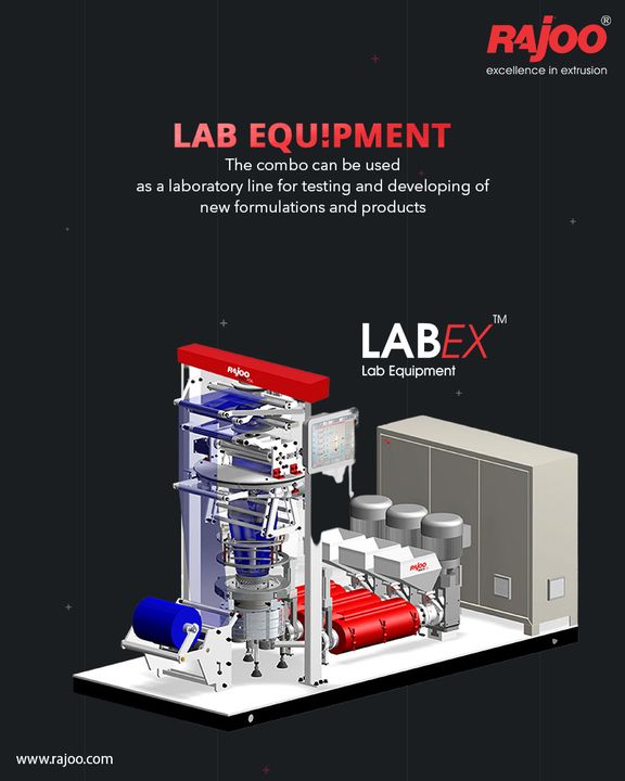 RAJOO E- LabEX – Combo can be used as a laboratory line for testing and developing new formulations and products, process and parameter control is of utmost significance. An innovative barrier sheet cum blown film line is one of its kind in the whole world. This combo line consists of four extruders, screen changers, melt pumps, flat sheet die, Universal Co ex Five Layer blown film die head UCD® and fully automatic touch screen-based integrated process control panel to give an output of up to 75 kg/hr. of co-extruded barrier sheets or films.

#RajooEngineers #Rajkot #PlasticMachinery #Machines #PlasticIndustry