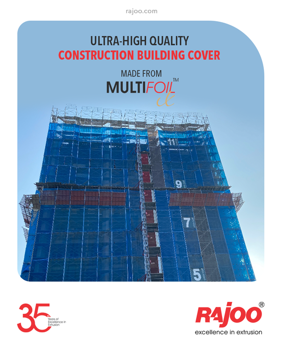 The versatile Multifoil – X is an ideal machine to make Ultra-High Quality Construction building covers.

#RajooEngineers #Rajkot #PlasticMachinery #Machines #PlasticIndustry