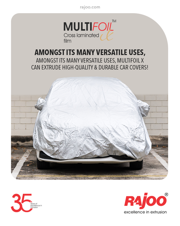 Amongst its many versatile uses, Multifoil X can extrude high-quality & durable Car Covers!

#RajooEngineers #Rajkot #PlasticMachinery #Machines #PlasticIndustry