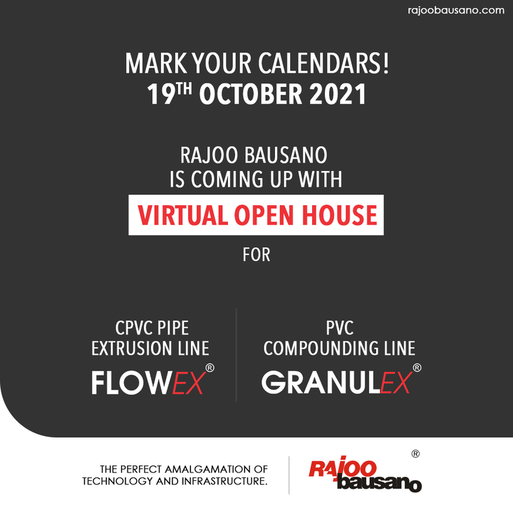 Block your Date!

Rajoo Bausano is coming up with Virtual Open House.

#JoinUs #VirtualOpenHouse #RajooBausano #RBE #Engineering #Excellence #CompositeExtrusion #Technology #Infrastructure