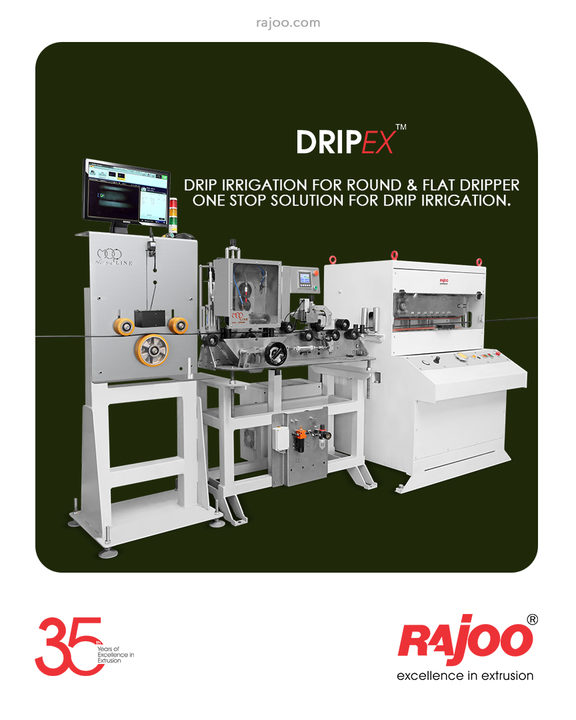 Agriculture made easy with the pipe of drip irrigation produced from the DripEX.

Because higher consistency quality yields. 

#RajooEngineers #Rajkot #PlasticMachinery #Machines #PlasticIndustry #Packaging #Development #Production