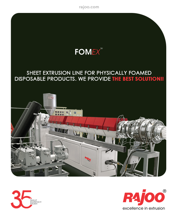 Fomex is equipped with fully automated die and facilitates ease of operations. 

#RajooEngineers #Rajkot #PlasticMachinery #Machines #PlasticIndustry #Packaging #Development #Production