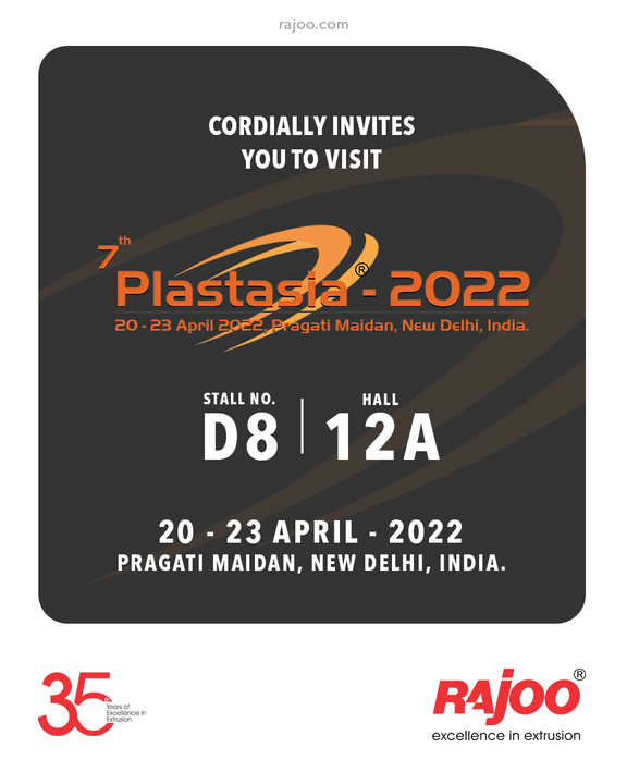 Visit Us!

#Plastasia2022 #RajooEngineers #PlasticMachinery #Machines #PlasticIndustry