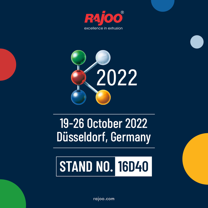 Are you ready to witness the most important trade fair for the plastics and rubber industry?

Come & visit us at the event K-MAG 2022 as it's a global communicator for innovations & trending topics in the plastic & rubber industry! 

Date:- 19-26 October 2022
STAND NO:- 16D40
Place:- Dusseldorf, Germany 

Come & let's meet!
.
.
.
#UpcomingEvents #SaveTheDate #RajooEngineers #Rajkot #PlasticMachinery #Machines #PlasticIndustry #KMAG #Dussledorf #Germany  #India