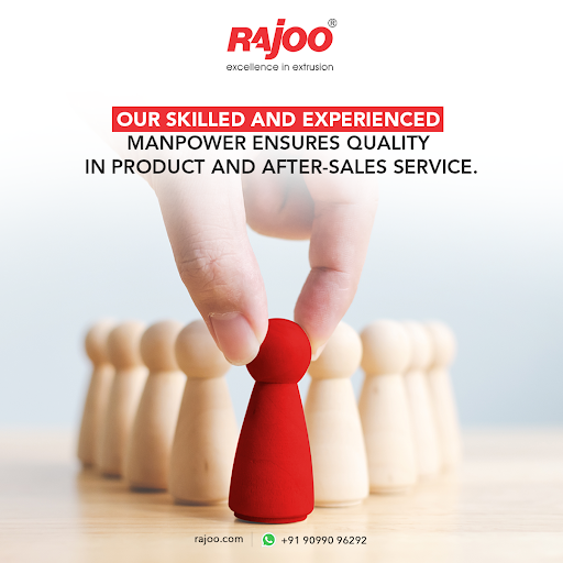 Skillful & experienced manpower help for sustainable use of means and resources while carrying out the development and constructive work. 
Every firm needs skilled and experienced personnel to reach the pinnacle of success and excellence. Quality control & after-sales service is ensured by our workers.

.
.
.
#Skill #Manpower #Experience #RajooEngineers #Rajkot #PlasticMachinery #Machines #PlasticIndustry