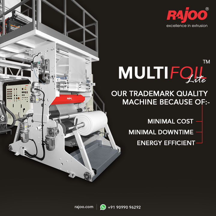 MULTIFOIL Lite is a user friendly extruder. 
It comes with hallmark quality, minimal cost, low downtime, energy efficiency, and flexibility to adapt to a variety of applications to ensure a competitive advantage for its customers.

For more information,
Visit our website,
https://www.rajoo.com/multifoil_lite.html
.
.
.

#RajooEngineers #Rajkot #PlasticMachinery #Machines #PlasticIndustry