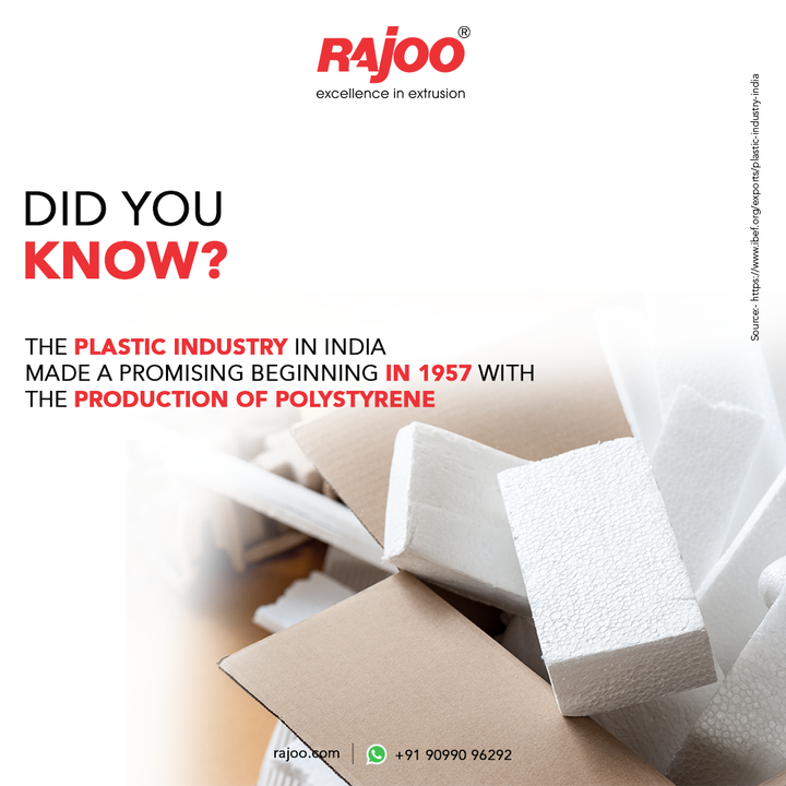 Did you know?
The plastic industry in India made a promising beginning in 1957 with the production of polystyrene. 
.
.
.
#DidYouKnow #About #Plastic  #RajooEngineers #Rajkot #PlasticMachinery #Machines #PlasticIndustry
