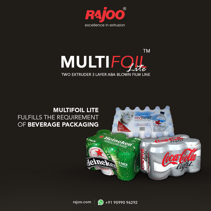 The Multifoil Lite is available with advanced automation features. It fulfills the requirement of beverage packaging. 

At, Rajoo, we believe in manufacturing the capital machinery that is developed to satisfy the needs of our clients. 

#RajooEngineers #Rajkot #PlasticMachinery #Machines #PlasticIndustry