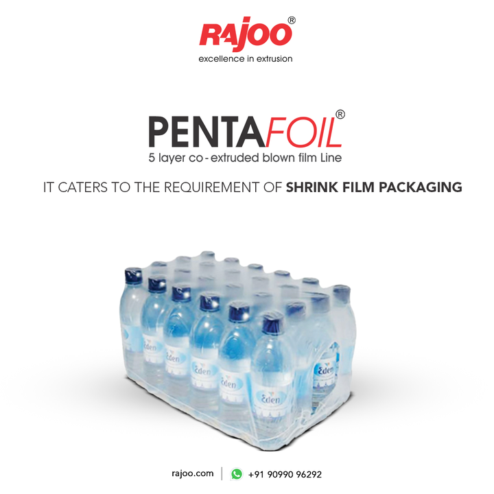 The Shrinkwrap solutions protect the products from dirt, dust, humidity, and environmental influences while in transit and in-store.

Pentafoil fulfills the requirement of shrink film packaging solutions. 

For more information,
Visit our website,
https://www.rajoo.com/pentafoil.html

#PentaFoil #RajooEngineers #Rajkot #PlasticMachinery #Machines #PlasticIndustry