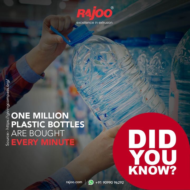 Did you know?
One million plastic bottles are bought every minute.

#DidYouKnow #WaterFacts #PlasticBottles #RajooEngineers #Rajkot #PlasticMachinery #Machines #PlasticIndustry