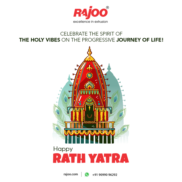 Celebrate the spirit of the holy vibes on the progressive journey of life!

#JagannathRathYatra #RathYatra #RathYatra2022 #RajooEngineers #Rajkot #PlasticMachinery #Machines #PlasticIndustry