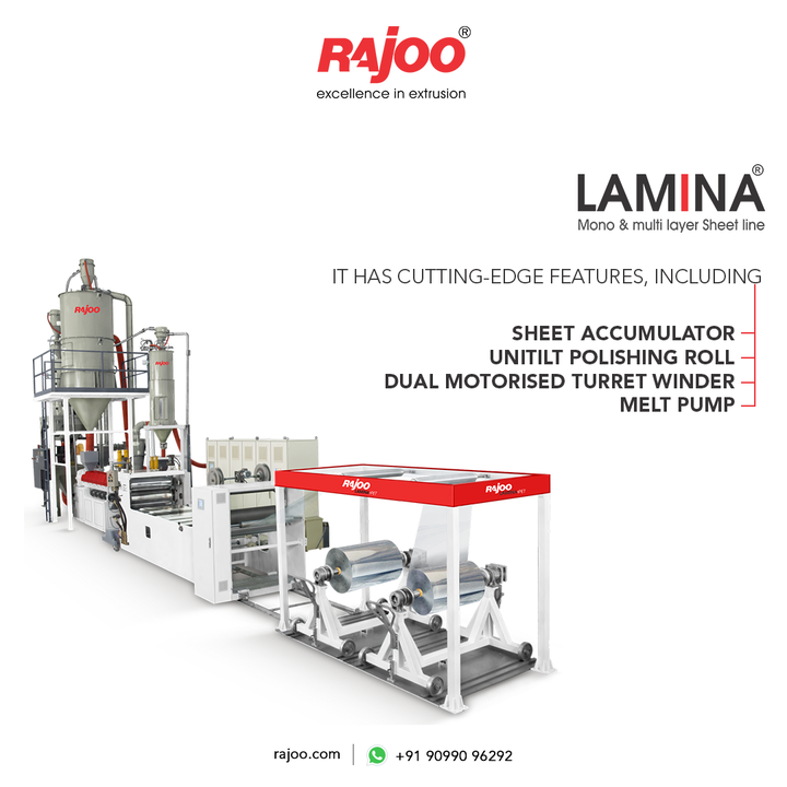 At Rajoo, we are committed to delivering technologies and features that increase the output of our machines. The versatile Lamina has an exceptional output with a range of 150 kg/hr to 1500 kg/hr and widths of 540 mm to 1400 mm. It processes a wide range of polymers, including PS, PP, PE, PA, and EVOH.

For more information,
Visit our website,
https://www.rajoo.com/lamina.html

#Lamina #RajooEngineers #Rajkot #PlasticMachinery #Machines #PlasticIndustry