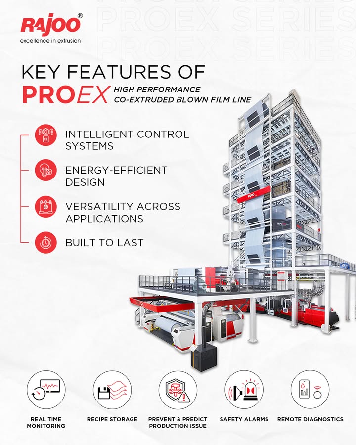 Rajoo Engineers, biodegradable film machine, nonwoven fabric machine, cup stacking machine, extruder for plastic, extrusion machinery, film inflation machine, green house film machine, hdpe pipe plant, inline dripper line, inline lateral pipe, machinery exporter, nine layer blown film machine, nonwoven bag making machine, plastic dunnage bag film, plastic Extruder, plastic processing equipment, plastic processing machinery, pvc conduit pipe, flexible pvc pipe, pvc medical pocket, pvc medical tube, pvc pipe diameter and thickness control, stretch film machine, thick thin sheet lines, thick thin sheet lines, twin screw pipe plant, twin screw pvc extruder, twin screw pvc pipe plant, wpc profile machine, sheet line , extrusion lines