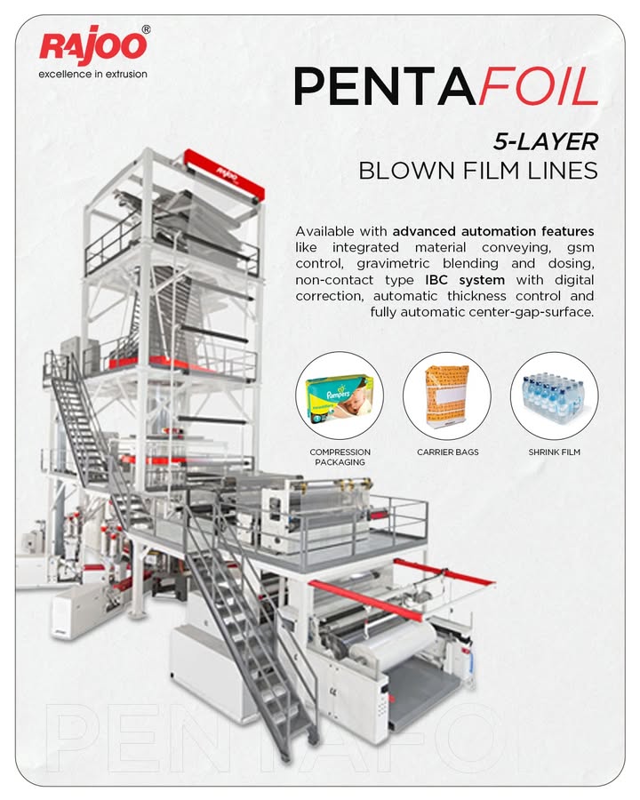 Rajoo Engineers, biodegradable film machine, nonwoven fabric machine, cup stacking machine, extruder for plastic, extrusion machinery, film inflation machine, green house film machine, hdpe pipe plant, inline dripper line, inline lateral pipe, machinery exporter, nine layer blown film machine, nonwoven bag making machine, plastic dunnage bag film, plastic Extruder, plastic processing equipment, plastic processing machinery, pvc conduit pipe, flexible pvc pipe, pvc medical pocket, pvc medical tube, pvc pipe diameter and thickness control, stretch film machine, thick thin sheet lines, thick thin sheet lines, twin screw pipe plant, twin screw pvc extruder, twin screw pvc pipe plant, wpc profile machine, sheet line , extrusion lines
