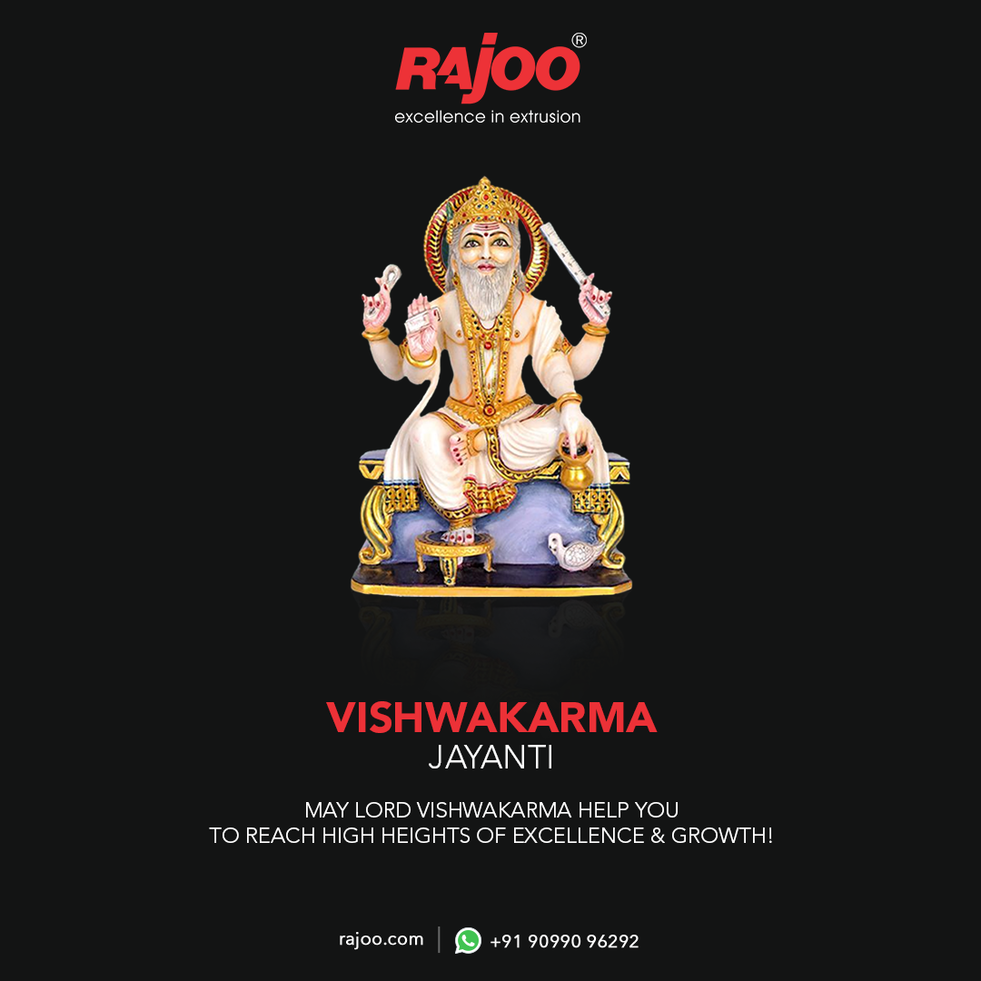 May Lord Vishwakarma help you to reach high heights of excellence & growth!<br /><br />#VishwakarmaJayanti #Vishwakarma #VishwakarmaPuja #LordVishwakarma #VishwakarmaJayanti2022 #CreatorOfTheWorld #RajooEngineers #Rajkot #PlasticMachinery #Machines #PlasticIndustry