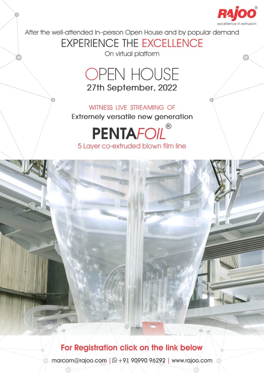 Hit the link and be a part of this session!<br /><br />https://bit.ly/pentafoilOH<br /><br />#LiveStreaming #InsightfulSession #OpenHouse #NewGenerationBlownFilm #Technology #RajooEngineers #Rajkot #PlasticMachinery #Machines #PlasticIndustry