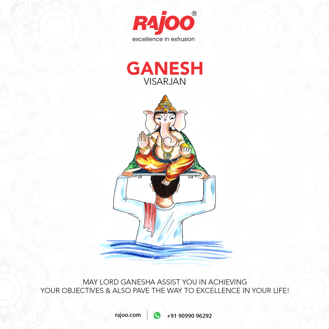 May Lord Ganesha assist you in achieving your objectives & also pave the way to excellence in your life!<br /><br />#GaneshVisarjan #GaneshVisarjan2022 #AnantChaturdashi #IndianFestivals #RajooEngineers #Rajkot #PlasticMachinery #Machines #PlasticIndustry<br />