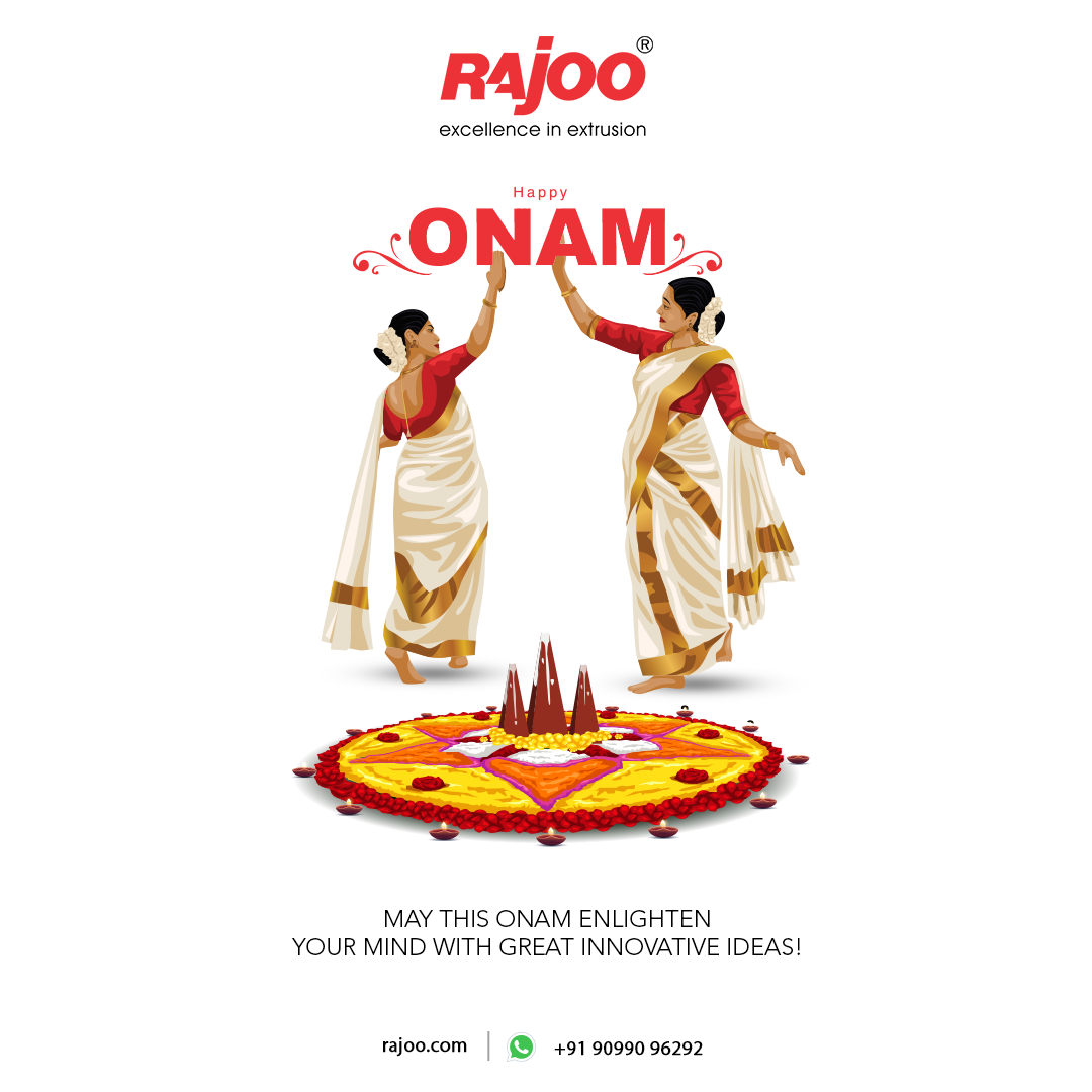 May this Onam enlighten your mind with great innovative ideas!<br /><br />#Onam2022 #Onam #OnamCelebration #HappyOnam #IndianFestival #RajooEngineers #Rajkot #PlasticMachinery #Machines #PlasticIndustry