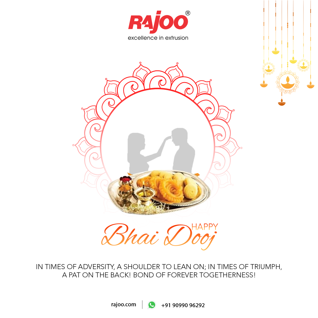 In times of adversity, a shoulder to lean on; in times of triumph, a pat on the back! Bond of forever togetherness!<br /><br />#HappyBhaiDooj #BhaiDooj #BhaiDooj2022 #Siblinghood #IndianFestivals #Celebration #HappyDiwali #FestiveSeason #RajooEngineers #Rajkot #PlasticMachinery #Machines #PlasticIndustry