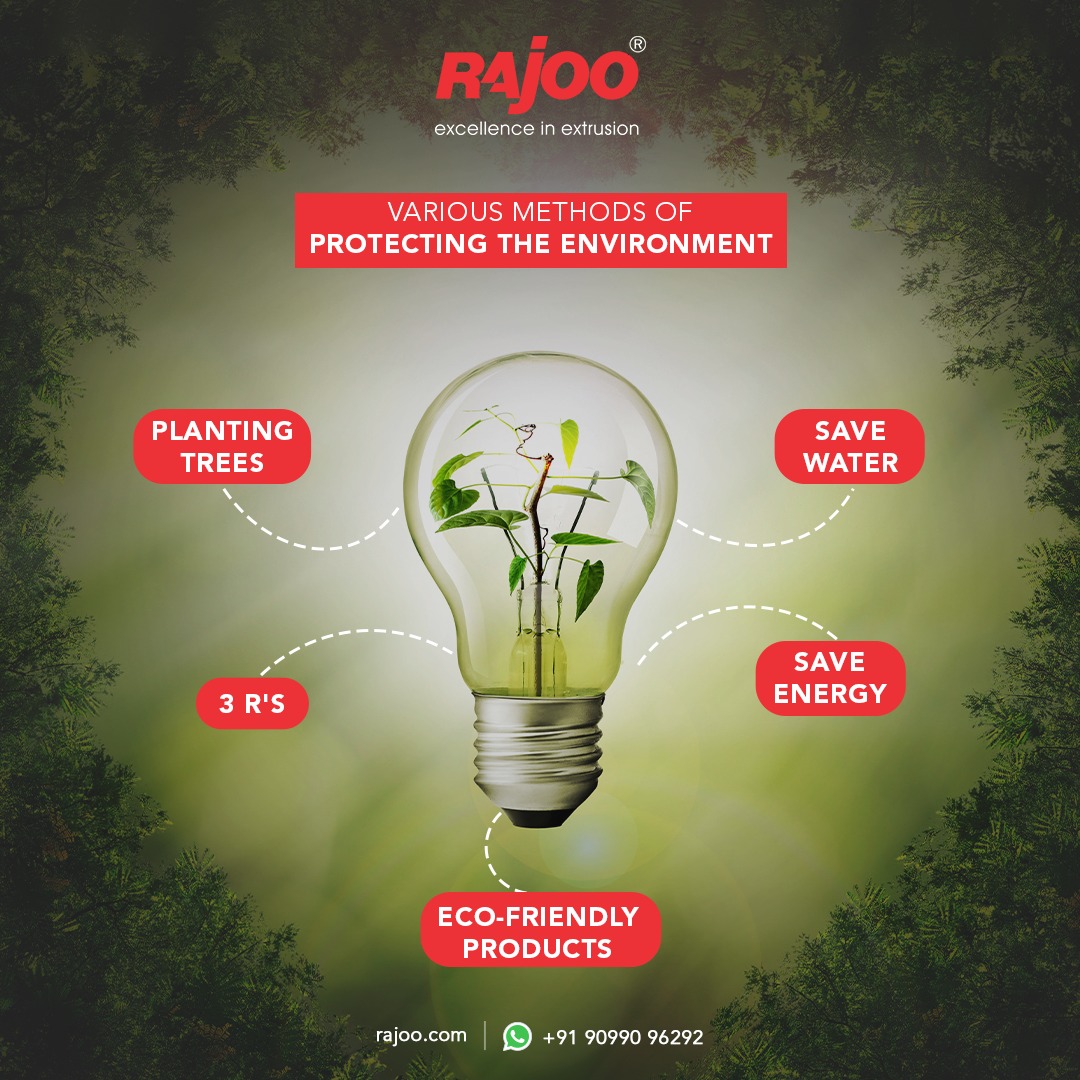 Practicing these simple methods in our daily lives can help to protect the environment, because a healthier environment leads to a longer life and better lifestyle.<br /><br />#EnvironmentalProtection #HealthierLifestyle #BetterTomorrow #RajooEngineers #Rajkot #PlasticMachinery #Machines #PlasticIndustry