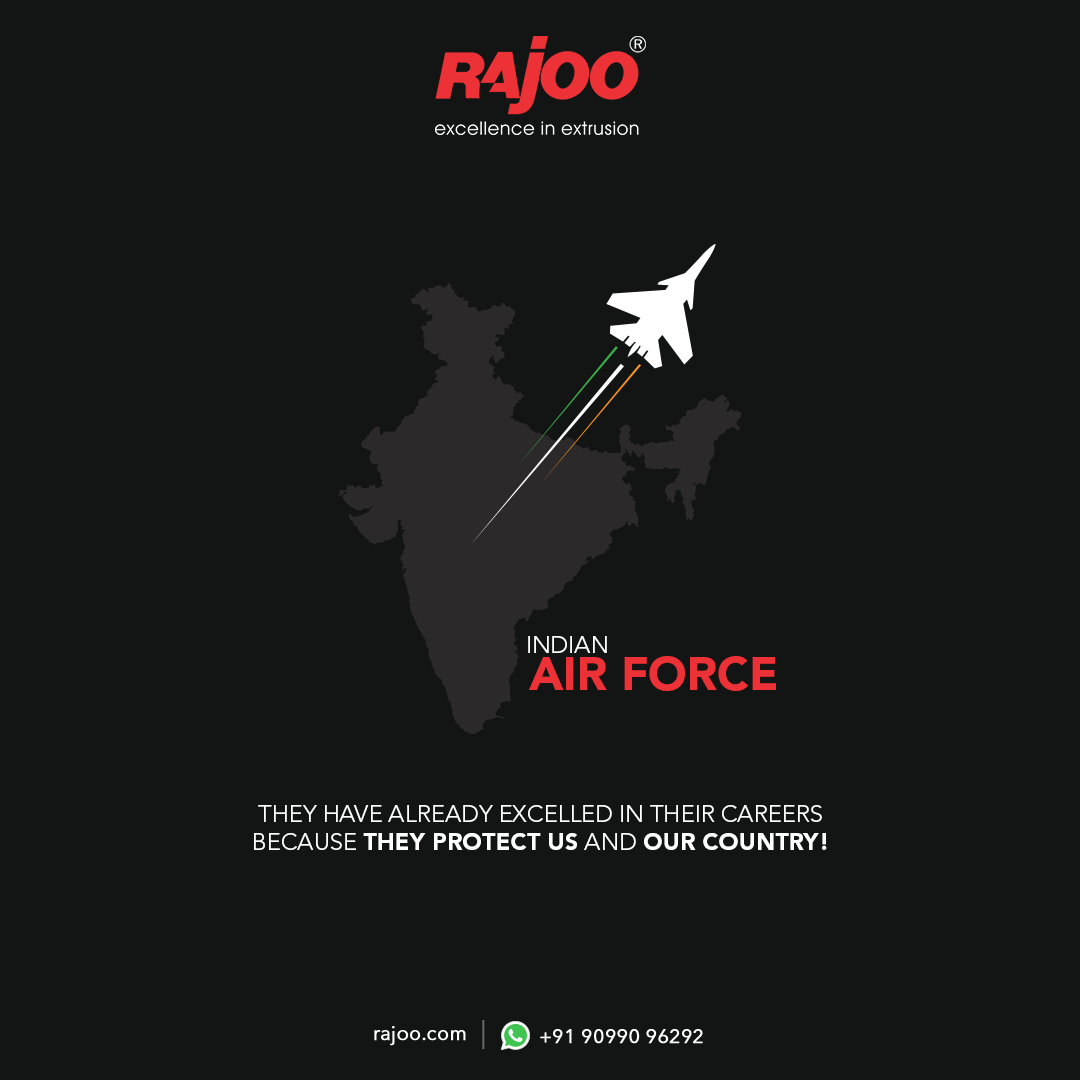 They have already excelled in their careers because they protect us and our country!<br /><br />#IndianAirForceDay #IndianAirForceDay2022 #IAF #BharatiyaVayuSenaDiwas #Airforce #Defence #RajooEngineers #Rajkot #PlasticMachinery #Machines #PlasticIndustry