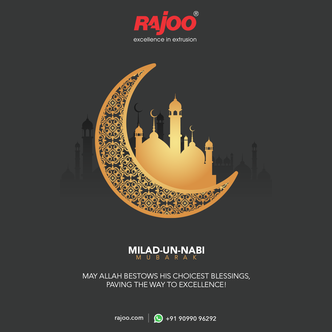 May Allah bestows his choicest blessings, paving the way to excellence!<br /><br />#EidMiladunNabi #HappyEidMiladunNabi #EidMiladunNabiMubarak #EidMiladunNabi2022 #EidMubarak #RajooEngineers #Rajkot #PlasticMachinery #Machines #PlasticIndustry