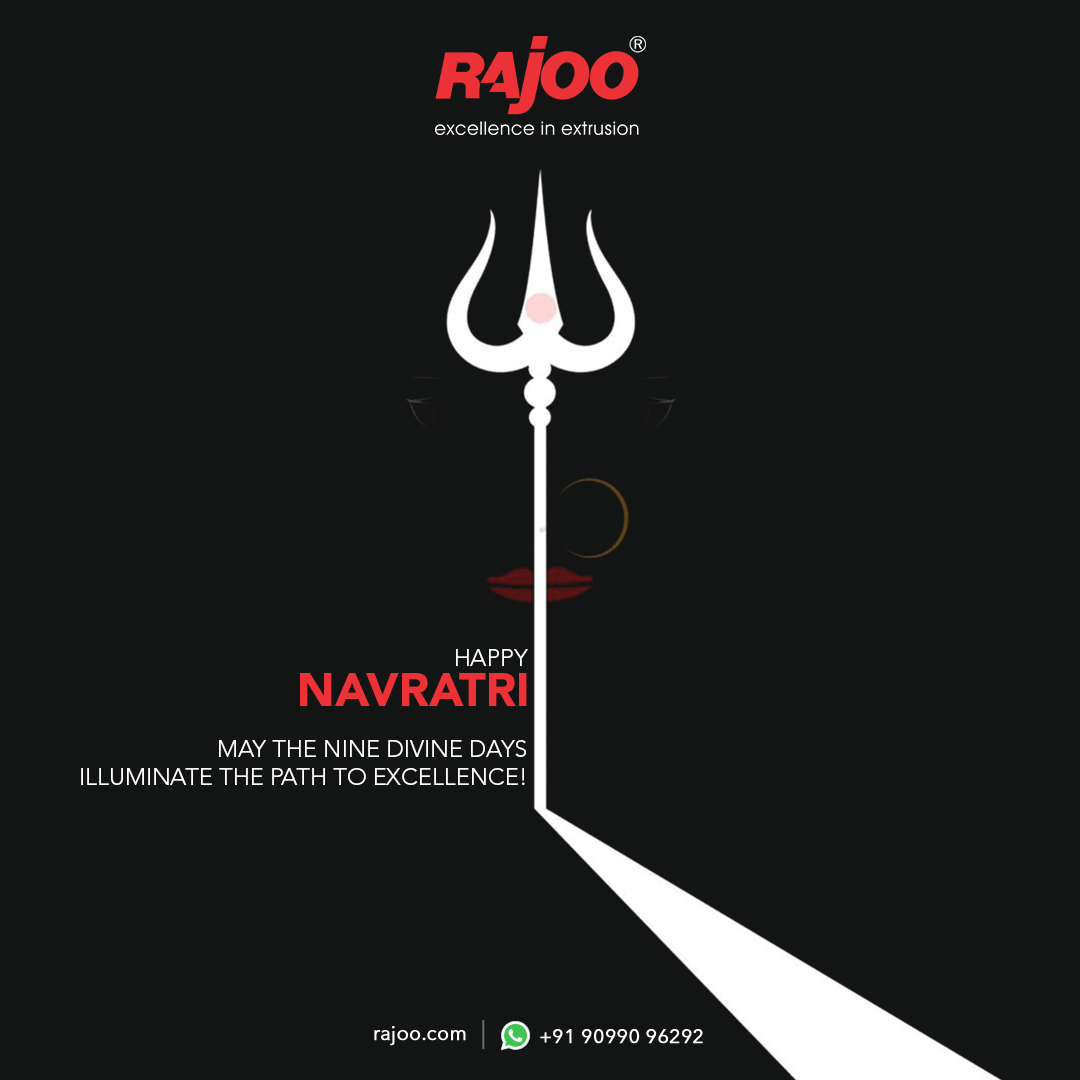 May the nine divine days illuminate the path to excellence!<br /><br />#Navratri #Navratri2022 #HappyNavratri #HappyNavratri2022 #Festival #Technology #RajooEngineers #Rajkot #PlasticMachinery #Machines #PlasticIndustry