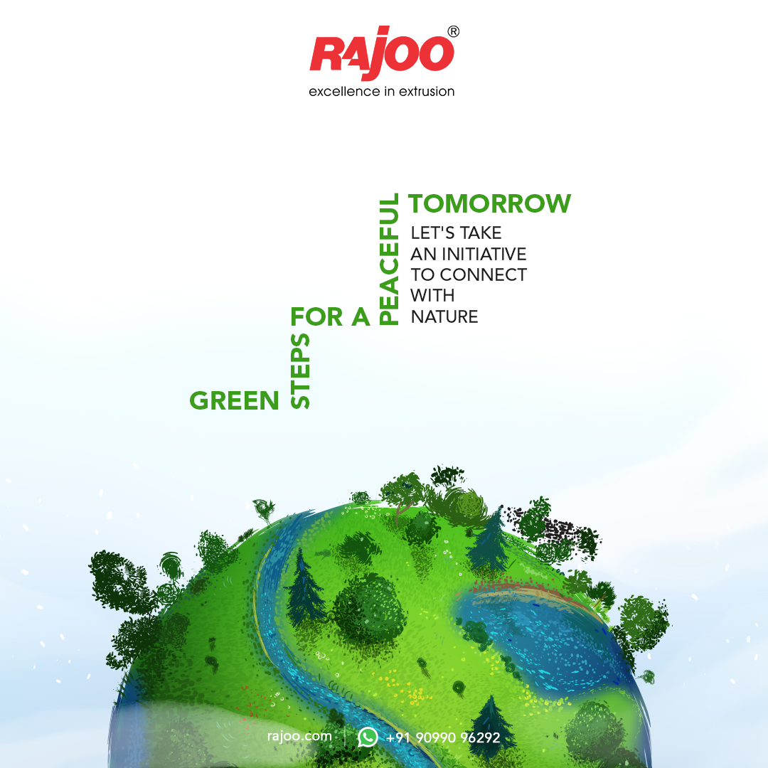 Let's encourage connection with the outdoor environment and nature to increase the well-being of our lives.<br /><br />Take a step forward to grow at least one plant today.<br /><br />#GreenEnviroment #TakeInitiative #Peaceful #RajooEngineers #Rajkot #PlasticMachinery #Machines #PlasticIndustry