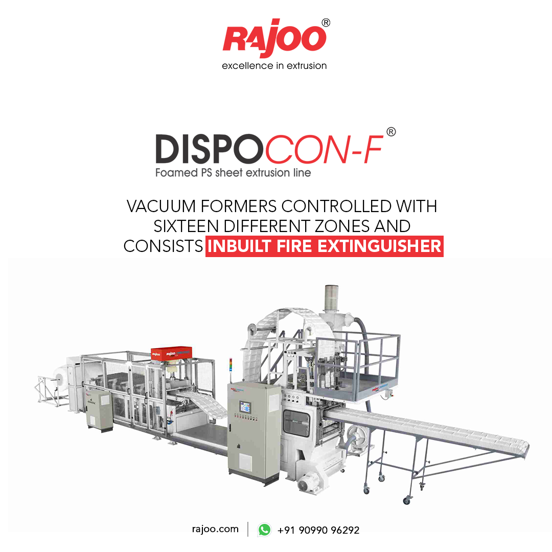 At, Rajoo we firmly believe to bring innovations with commitment, quality, and excellence.<br />DISPOCON F Vacuum formers controlled with sixteen different zones and consists inbuilt fire extinguisher and it caters to the application of making thermoformed trays.<br /><br />For more information, Visit our website,<br />https://www.rajoo.com/dispocon_f.html<br /><br />#RajooEngineers #DispoconF #Rajkot #PlasticMachinery #Machines #PlasticIndustry